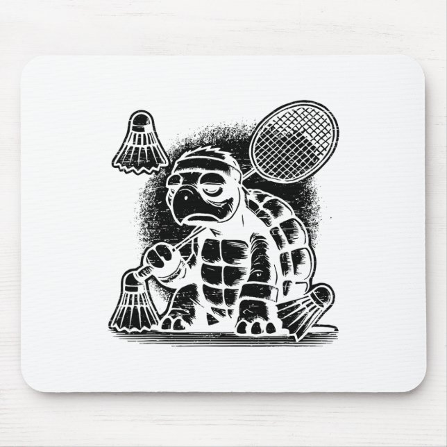 Ich bin ein Badminton Player Racket Shuttle Mousepad (Vorne)