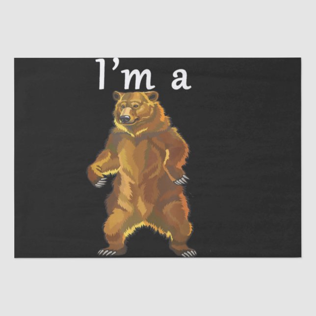 Ich bin ein Bärengrizzly und ein brauner Bär Seidenpapier (Vorderseite)