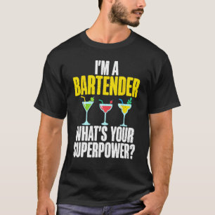 Ich bin ein Barkeeper, der deinen superpower lusti T-Shirt