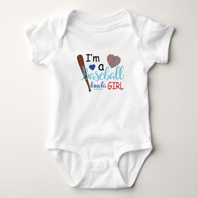Ich bin ein Baseballkind Baby Strampler (Vorderseite)