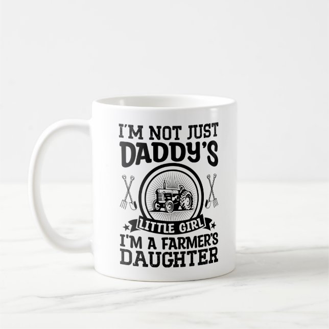 Ich bin ein Bauer Tochter Präsentieren Farmliebhab Kaffeetasse (Links)