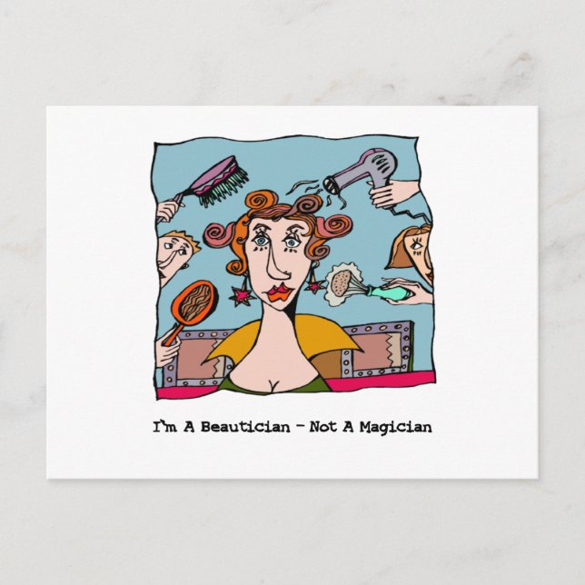 Ich bin ein Beautiker - kein Magier Postkarte (Vorderseite)