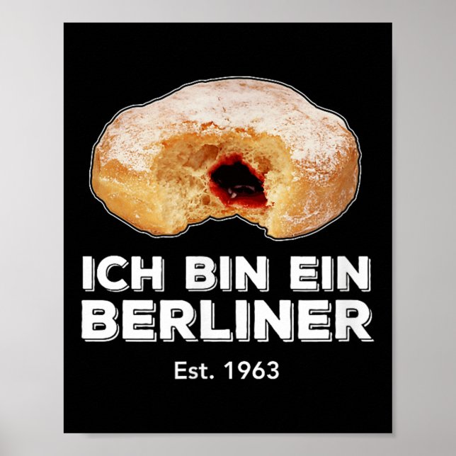 Ich bin Ein Berliner Rede Jelly Donut Wall Cold Poster (Vorne)