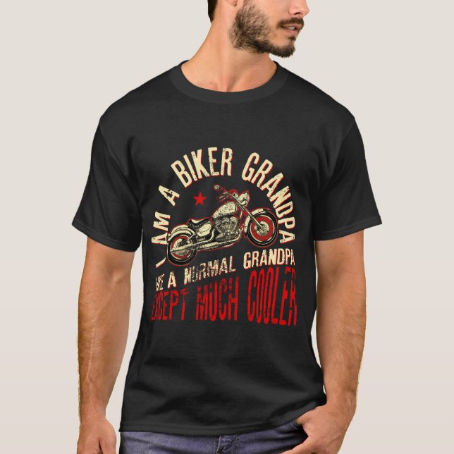 Ich bin ein Biker GrandPa wie ein normaler Großvat T-Shirt (Vorderseite)
