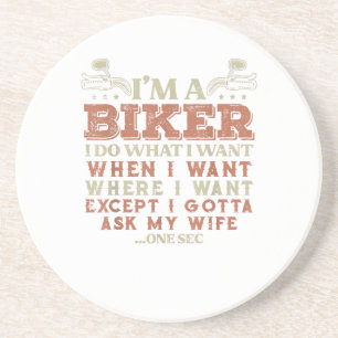 Ich bin ein Biker, ich mache, was ich will, lustig Getränkeuntersetzer