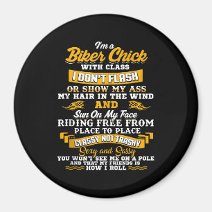Ich bin ein Biker-Mädchen Geschenk für Motorradlie Magnet