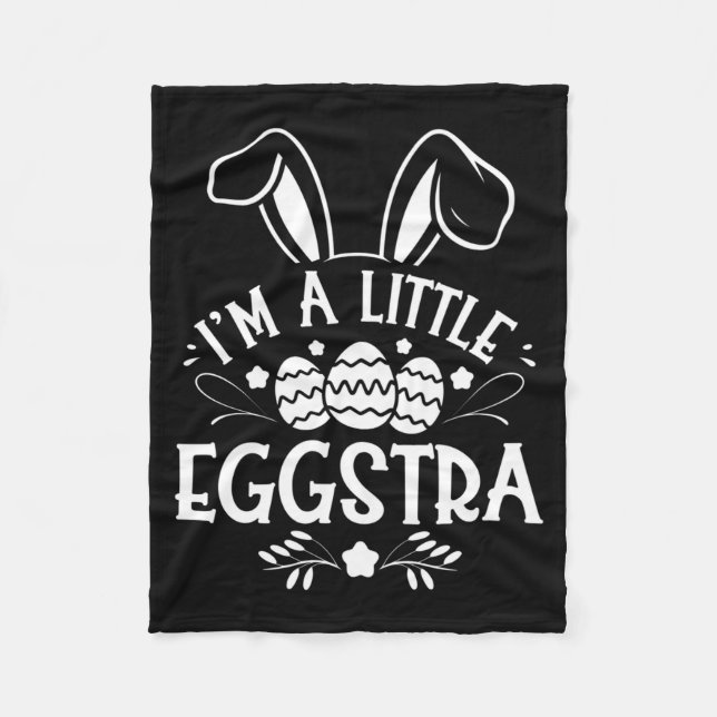 Ich bin ein bisschen eggstra lustiger Hase Ostern  Fleecedecke (Vorderseite)