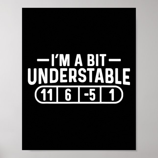 Ich bin ein bisschen understable Disc Golf Frisbee Poster (Vorne)