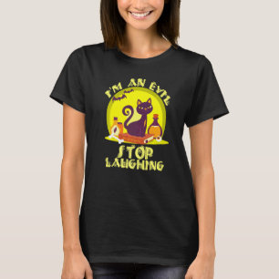 Ich bin ein böser schwarzer kleiner Katzen-Hallowe T-Shirt