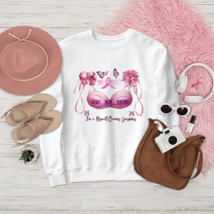 Ich bin ein Brustkrebsüberlebender Pink Ribbon. Sweatshirt