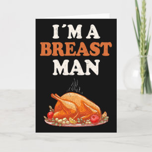 Ich bin ein Brustmann lustiger Truthahn Thanksgivi Karte
