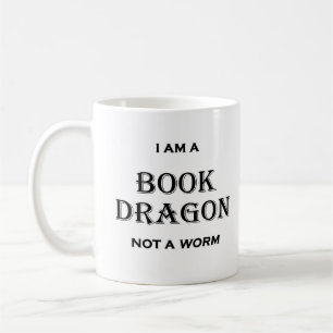 Ich bin ein Buch-Drache nicht ein Wurm Kaffeetasse