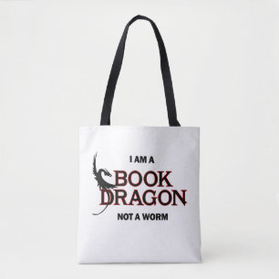 Ich bin ein Buch-Drache, nicht ein Wurm Tasche