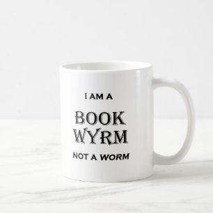 Ich bin ein Buch Wyrm nicht ein Wurm Kaffeetasse