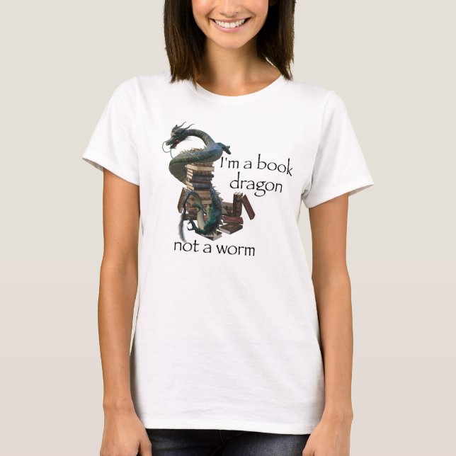 Ich bin ein Buchdrache, kein Worm-Ost T-Shirt (Vorderseite)