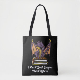 Ich bin ein Buchdrache, kein Wurm, der Fantasie-Ne Tasche