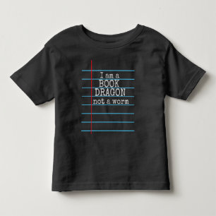 "Ich bin ein BUCHDRAGON, kein Wurm" Chalk Board Kleinkind T-shirt