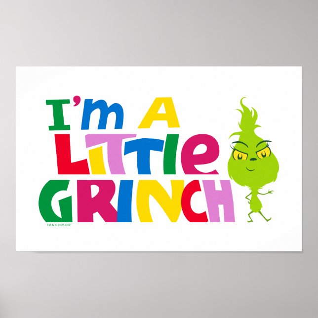Ich bin ein Bunter Grinch Grafik Poster (Vorne)