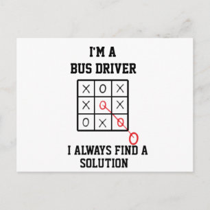 Ich bin ein Busfahrer, ich finde immer eine Lösung Postkarte