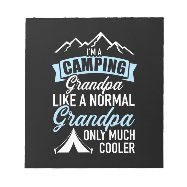 Ich bin ein Camping Opa Notizblock (Vorderseite)