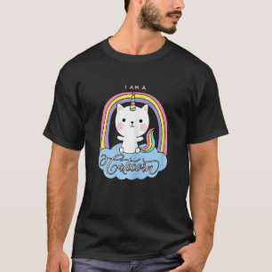 Ich bin ein Caticorn Katze Einhorn Regenbogen Kitt T-Shirt