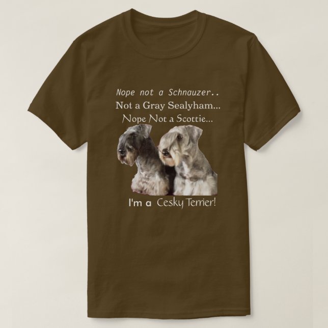 Ich bin ein Cesky Terrier T-Shirt (Design vorne)