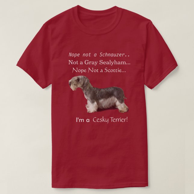 Ich bin ein Cesky Terrier T-Shirt (Design vorne)
