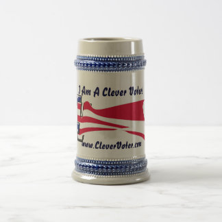 Ich bin ein CleverVoter! Stein Bierglas