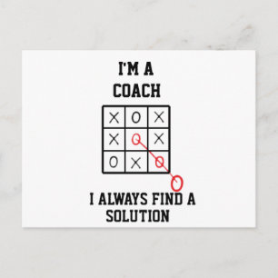 Ich bin ein Coach, ich finde immer eine Lösung  Po Postkarte