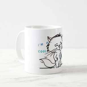 Ich bin ein cooler Cartoon, der zeichne Kaffeetasse