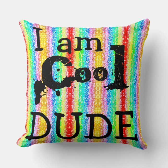 Ich bin ein cooler Nerd T - Shirt Kissen (Vorderseite)