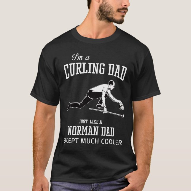 Ich bin ein CURLING-VATER T-Shirt (Vorderseite)