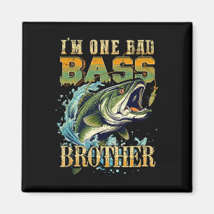 Ich bin ein D B Bruder B Angelgeschenk für Fischli Magnet