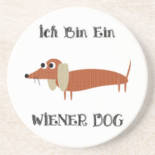 Ich bin Ein Dackel-Hund bin ich eine Dackel Sandstein Untersetzer