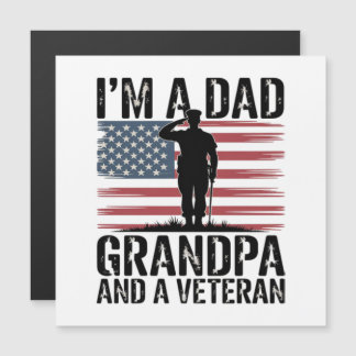 Ich bin ein Dad, Opa und Veteran, nichts schreckt Magnetkarte