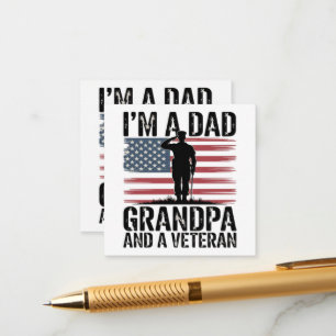 Ich bin ein Dad Opa und Veteran Nichts schreckt mi Begleitkarte
