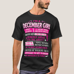 Ich bin ein Dezember Mädchen Dezember Geburtstag T-Shirt