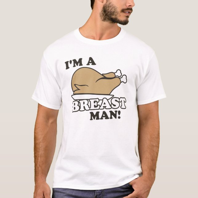 Ich bin ein die Türkei-Brust-Mann T-Shirt (Vorderseite)