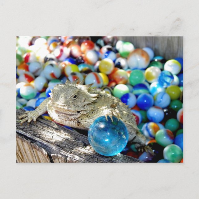 Ich bin ein direkter Shooter — "Marmorzeit" Postkarte (Vorderseite)