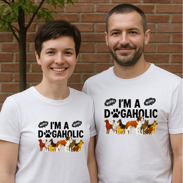 Ich bin ein Dogaholiker - Ruff - Ruff Unisex T-Shirt (Von Creator hochgeladen)