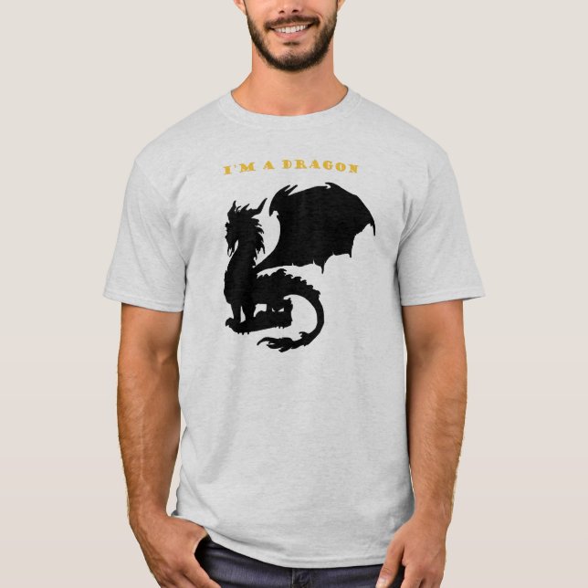 Ich bin ein Drache T-Shirt (Vorderseite)