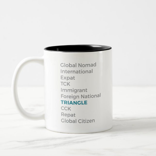 Ich bin ein… Dreieck (rechtshändig) Zweifarbige Tasse (Links)
