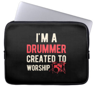 Ich bin ein Drummer, der zum Anbeten erschaffen wu Laptopschutzhülle