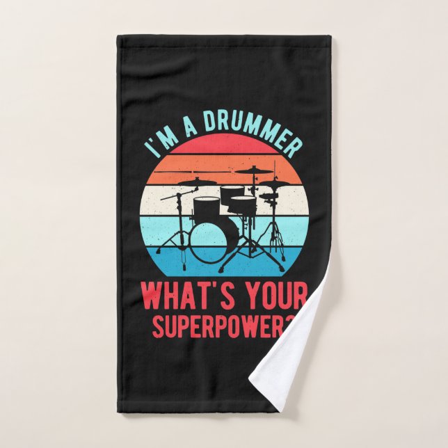 Ich bin ein Drummer, was deine Supermacht ist Handtuch (Handtuch)