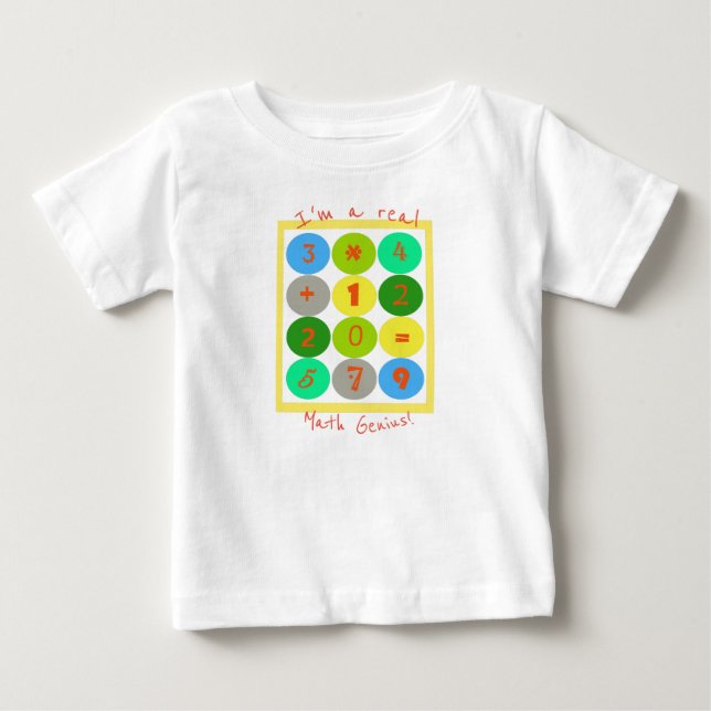 Ich bin ein echter Math Genius Baby T - Shirt (Vorderseite)