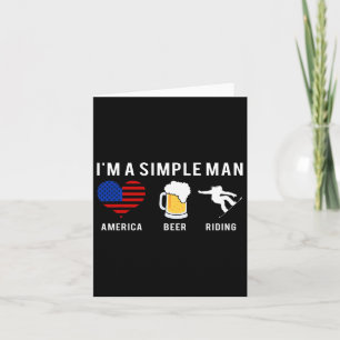 Ich bin ein einfacher Mann Amerika Biere Snowboard Karte