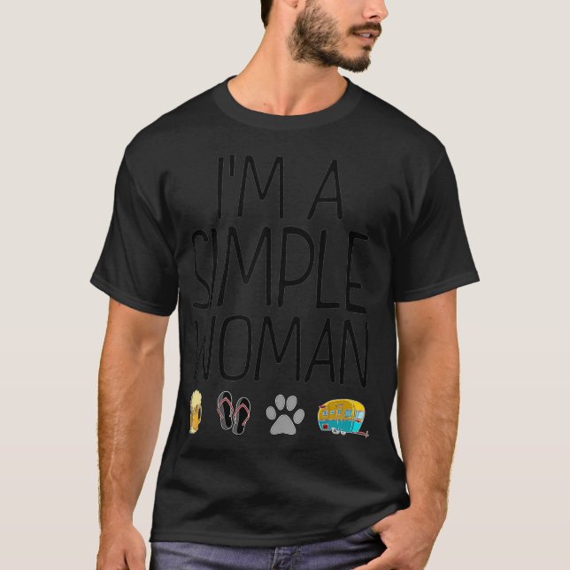 Ich bin ein einfaches Frauengeschenk für Bier Dog  T-Shirt (Vorderseite)