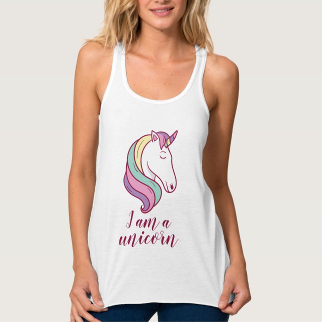 Ich bin ein Einhorn Tank Top (Vorderseite)