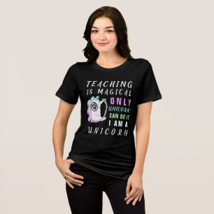 Ich bin ein einzigartiger Funny Teacher Slogan Tri-Blend Shirt