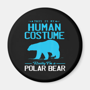 Ich bin ein Eisbär, das ist mein menschlicher Tier Magnet